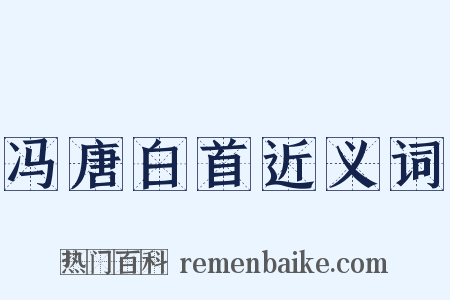 冯唐白首近义词是什么意思的图片